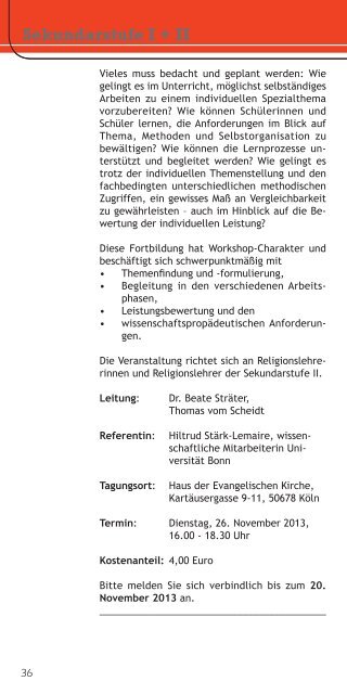 II/2013 - Evangelischer Stadtkirchenverband Köln