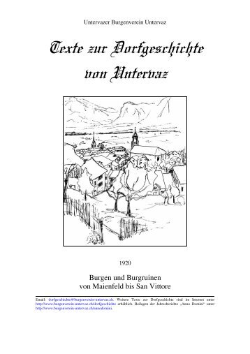 1920-Burgen und Burgruinen von Maienfeld bis - Burgenverein ...