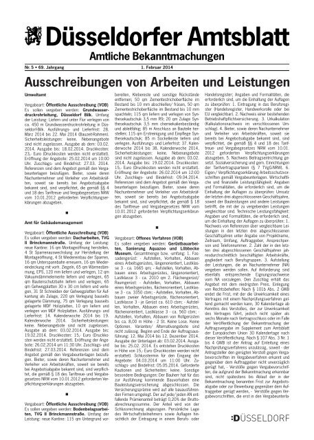 Düsseldorfer Amtsblatt Nr. 4 vom 25. Januar 2014 - Stadt Düsseldorf