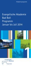 Halbjahresprogramm 1/2014 - Evangelische Akademie Bad Boll