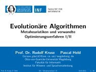 Evolutionäre Algorithmen - Otto-von-Guericke-Universität Magdeburg