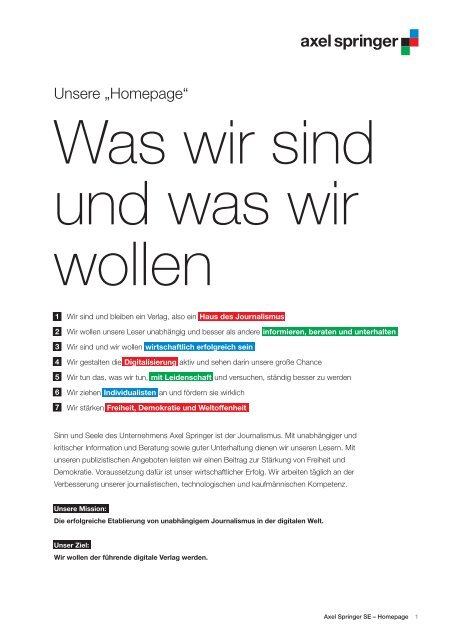 Axel Springer Homepage - derStandard.at