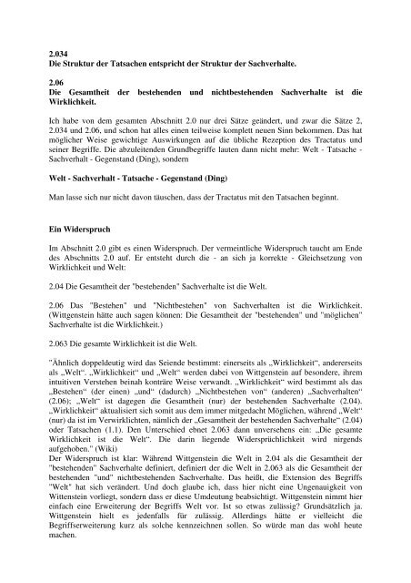 Wittgenstein: Tractatus logico- philosophicus I - von Joachim Stiller