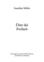 Über die Freiheit - von Joachim Stiller