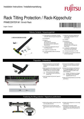 Rack Tilting Protection / Rack-Kippschutz - Manuals - Fujitsu