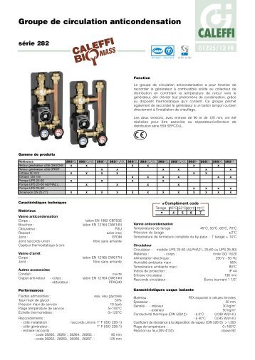 Groupe de circulation anticondensation - Caleffi