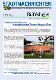 Ausgabe Nr. 34 vom 22. August 2013, Teil I - Rutesheim