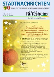 Ausgabe Nr. 49 vom 05. Dezember 2013, Teil I - Rutesheim