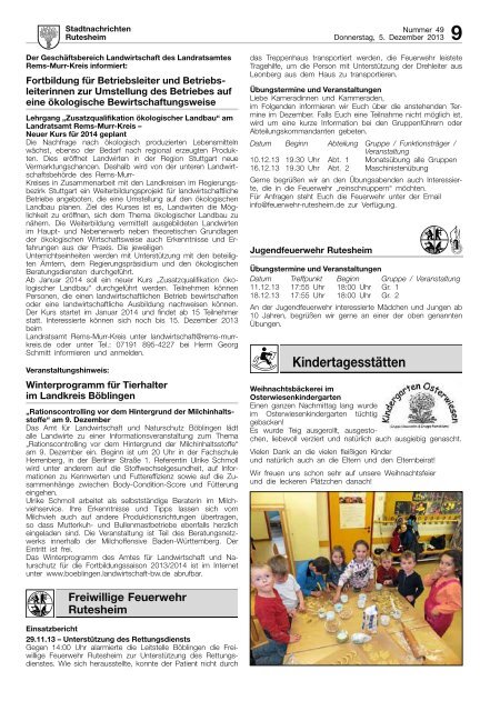 Ausgabe Nr. 49 vom 05. Dezember 2013, Teil I - Rutesheim