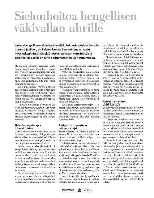 Mikä hoitaa sielua? - Sakasti