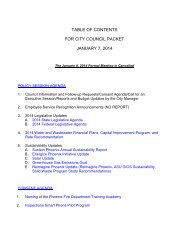 table of contents for city council packet january 7 ... - City of Phoenix