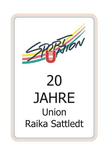Festschrift 20 Jahre Union - SPORTUNION Österreich