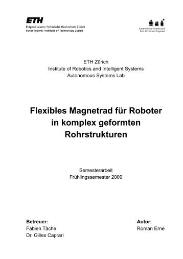Flexibles Magnetrad für Roboter in komplex geformten Rohrstrukturen