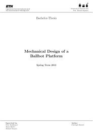 Mechanical Design of a Ballbot Platform - ETH - ASL Student Projects