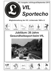 VfL Sportecho 212. Ausgabe Juli/August - VfL Lichtenrade