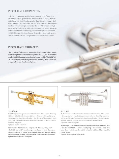 THE B&S TRUMPET LINE