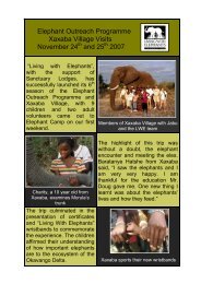 our 2007-2008 EOP update - Living With Elephants Foundation
