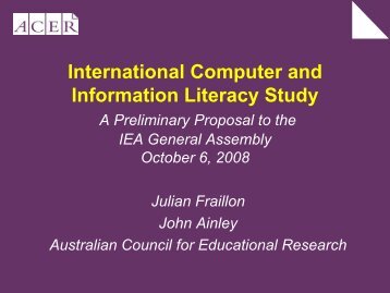 ICILS proposal - IEA