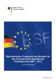 Operationelles Programm des Bundes fÃ¼r den ESF