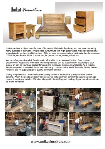 Indonesia Minimalist Furniture, Unikat Furniture 
