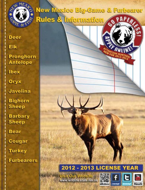 Table of Contents New Mexico Game and Fish