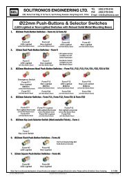 22mm Push-Button Switches - Solitronics