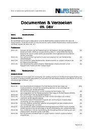 Documenten & Verzoeken Documenten & Verzoeken - NVVB