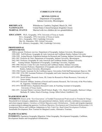 CURRICULUM VITAE - Indiana University