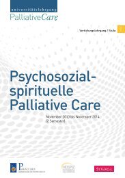 Psychosozial- spirituelle Palliative Care - PMU
