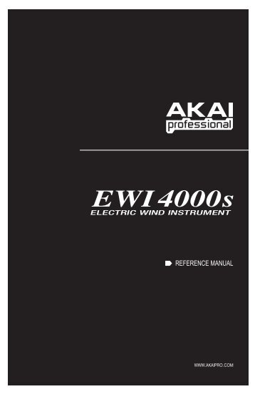 EWI4000s Manual - Patchman Music