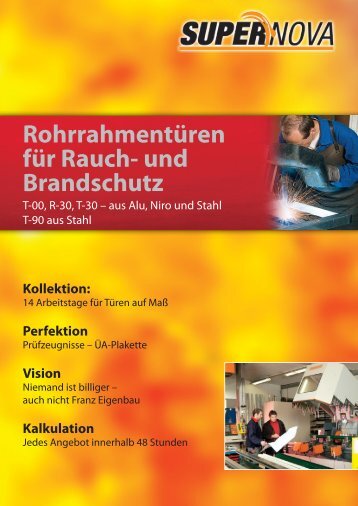 RohrrahmentÃ¼ren fÃ¼r Rauch- und Brandschutz - Strussnig