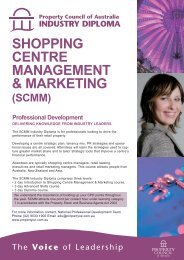 shopping centre management & marketing - Property Council of ...