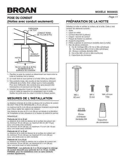 CHImNeY RANGe Hood - Broan