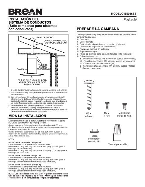 CHImNeY RANGe Hood - Broan