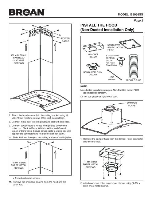 CHImNeY RANGe Hood - Broan