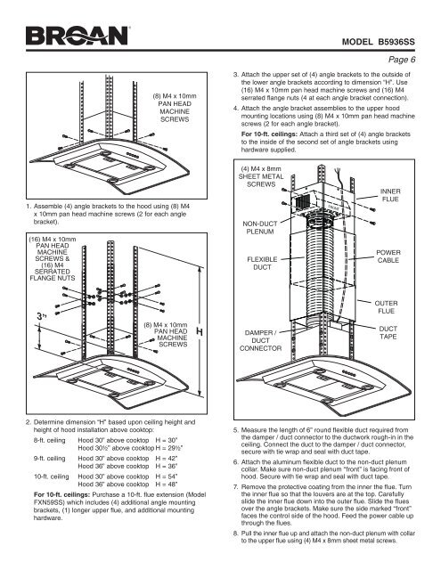 CHImNeY RANGe Hood - Broan