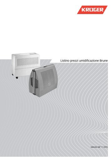 Listino prezzi umidificazione Brune - KrÃ¼ger and Co