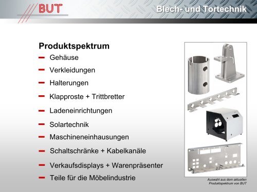 Blech - BUT Blech- und Tortechnik GmbH