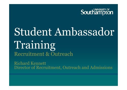Recruitment & Outreach - University of Southampton