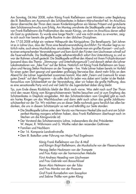 schuetzenblatt 2008.pdf - SchÃƒÂ¼tzenverein Lohne eV von 1608