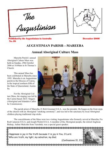 December - The Augustinians in Australia