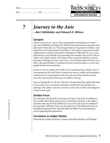 Journey to the Ants Book Report Worksheet.pdf