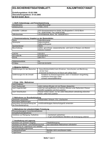 eg-sicherheitsdatenblatt: kaliumthiocyanat - MBM Lehrmittel