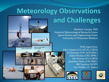 Meteorology Observations and Challenges - IRIS