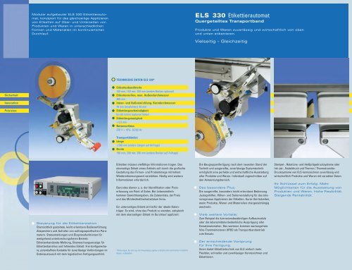 ELS 330 Etikettierautomat - Peyer Graphic AG