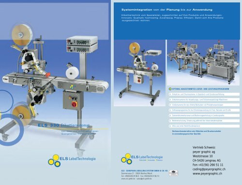 ELS 330 Etikettierautomat - Peyer Graphic AG