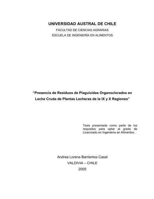UNIVERSIDAD AUSTRAL DE CHILE - CyberTesis UACh ...