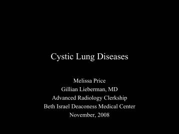 Radiographic Findings of Cystic Lung Diseases