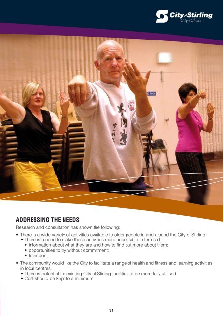 Seniors Plan 2007 - City of Stirling - The Western Australian ...