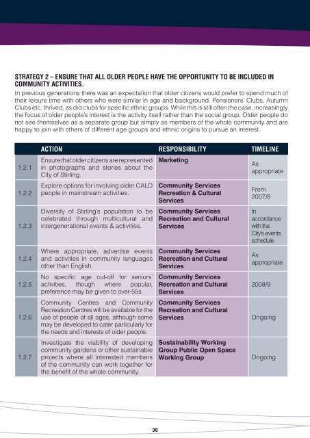 Seniors Plan 2007 - City of Stirling - The Western Australian ...